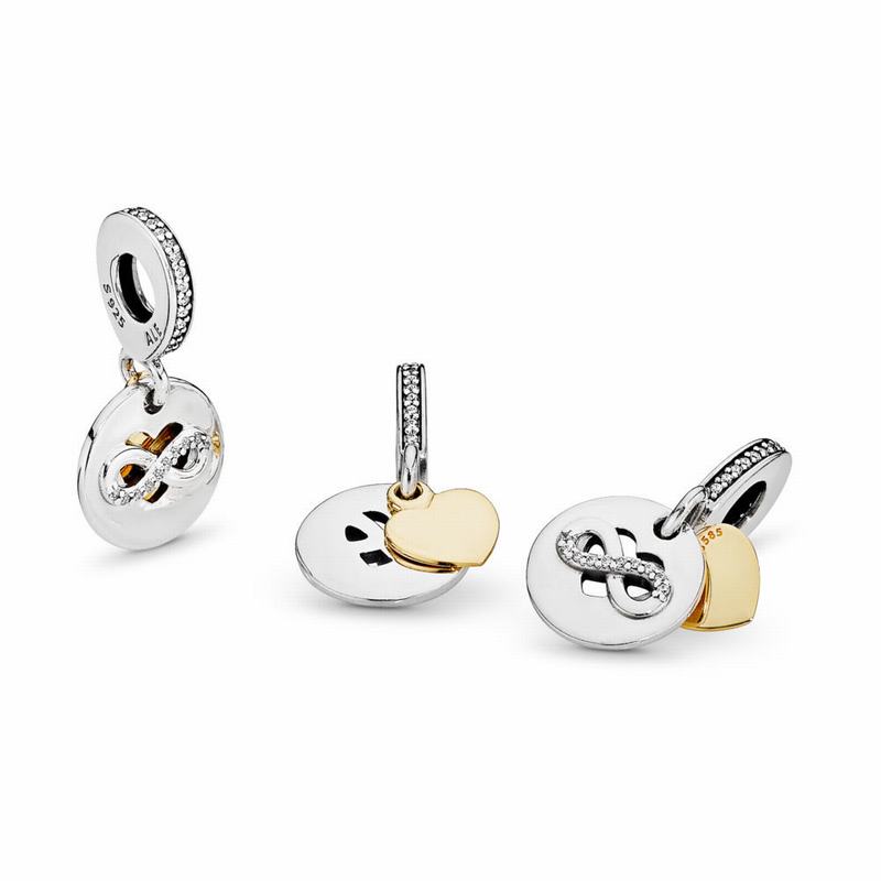 Pandora Heart of Infinity Dangle Charm Outlet NZ, Two Tone (048275-IRU)